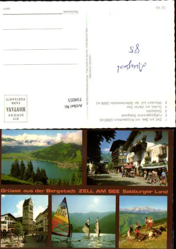 734055 Mehrbild AK Zell am See Kitzsteinhorn Stadtplatz Surfen Zeller See