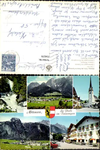 734079 Mehrbild AK Abtenau Trikl-Fall Marktplatz Tennengebirge