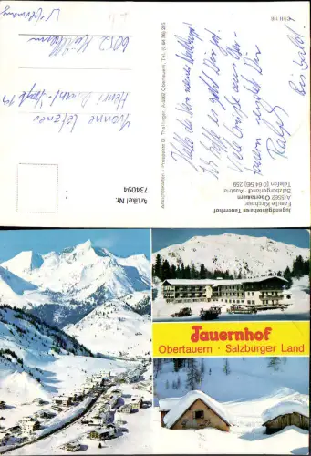 734094 Mehrbild AK Obertauern Jugendgästehaus Tauernhof im Winter