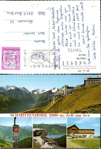 734173 Mehrbild AK Zell am See Schmittenhöhe Seilbahn Gondel