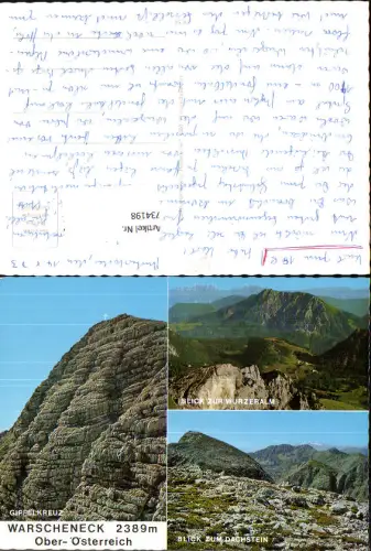 734198 Mehrbild AK Warscheneck Gipfelkreuz Wurzeralm Blick Dachstein Spital a. Pyhrn