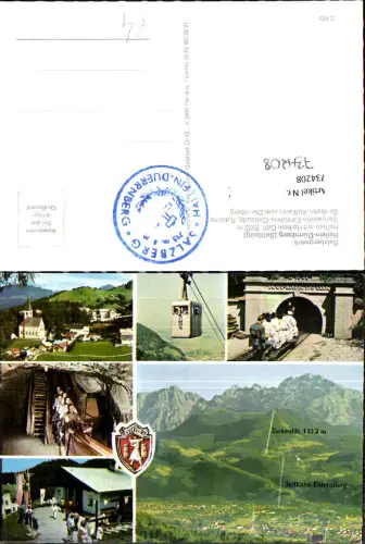 734209 Mehrbild AK Hallein Dürrnberg Salzbergwerk Seilbahn Gondel Kirche