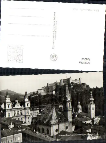 734254 Foto AK Salzburg Dom Franziskanerkirche u. Peterskirche Festung Hohensalzburg
