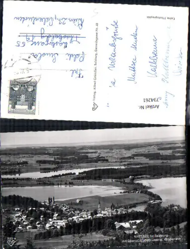 734261 Foto AK Mattsee b. Salzburg mit Ober- u. Niedertrumer u. Grabensee
