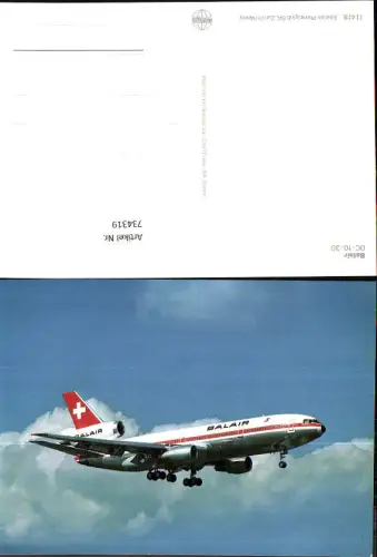 734319 Luftfahrt Flugzeug Balair DC-10-30