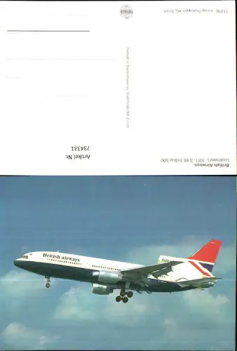 734331 Luftfahrt Flugzeug British Airways Lockhead L-1011-385 TriStar 500