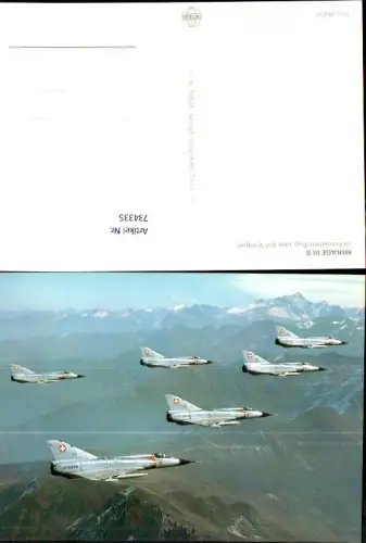 734335 Luftfahrt Flugzeug Mirage III S Formationsflug über den Voralpen Kampfflugzeug Militär Schweiz
