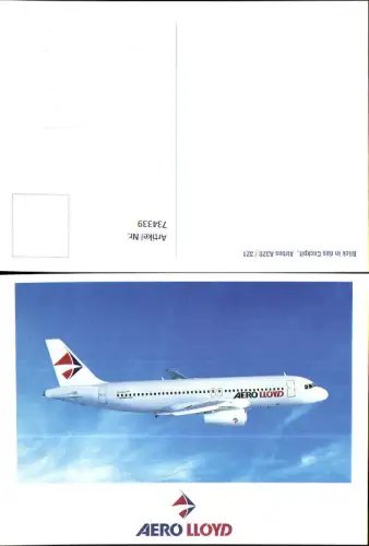 734339 Luftfahrt Flugzeug Aero Lloyd Airbus A320/321