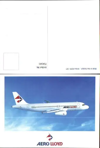 734341 Luftfahrt Flugzeug Aero Lloyd Airbus A320/321
