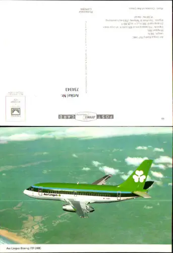 734343 Luftfahrt Flugzeug Aer Lingus Boeing 737-248C