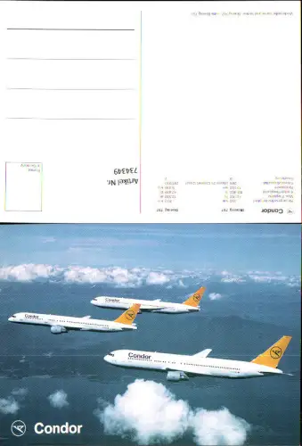 734349 Luftfahrt Flugzeug Condor Boeing 767 Boeing B757