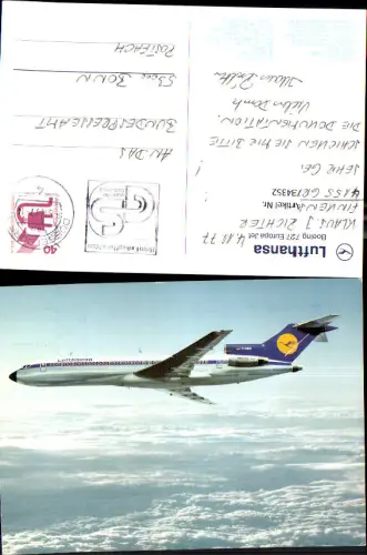 734352 Luftfahrt Flugzeug Lufthansa Boeing 727 Europa Jet
