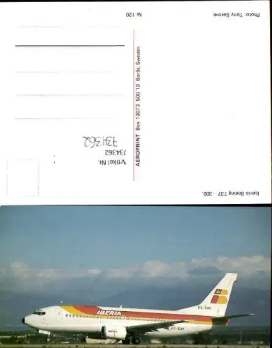 734362 Luftfahrt Flugzeug Iberia Boeing 737-300