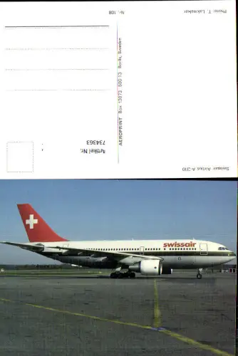734363 Luftfahrt Flugzeug Swissair Airbus A-310