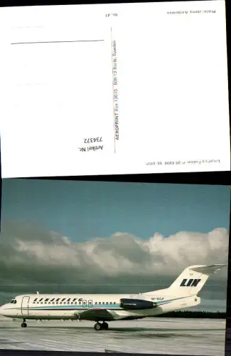 734372 Luftfahrt Flugzeug Linjeflyg Fokker F-28-4000 SE-DGP