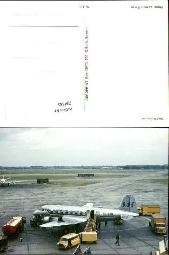 734385 Luftfahrt Flugzeug SAAB Scandia am Flughafen