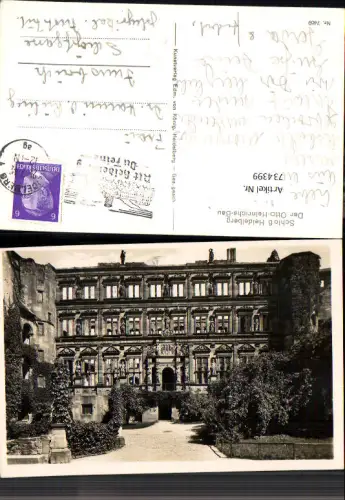 734399 Foto AK Schloss Heidelberg Der Otto-Heinrichs-Bau