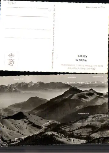 734419 Foto AK bei Bayrischzell Oberaudorf Alpenstraße Sudelfeld Blick zum Wilden Kaiser u. Großglockner