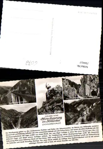 734457 Mehrbild Foto AK Buchenbach Hirschsprung Höllental Schwarzwald Ravennabrücke Eisenbahn