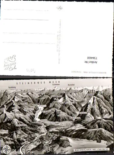734460 Foto AK Lagekarte Berchtesgaden mit Umgebung Lockstein Schönau Königssee