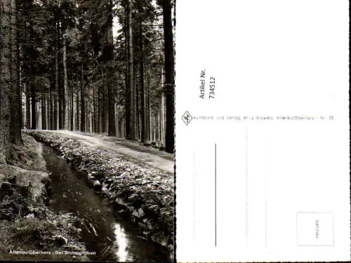 734512 Foto AK Altenau Oberharz Der Dammgraben Altenau-Schulenberg im Oberharz Clausthal-Zellerfeld
