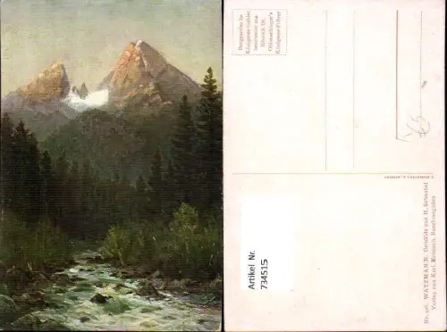 734515 Künstler AK H. Schnabel Watzmann b. Berchtesgaden
