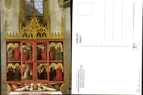 734527 Bad Aussee Spitalkirche Gotischer Flügelaltar Detailansicht