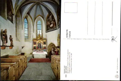 734528 Bad Aussee Spitalkirche Flügelaltar u. Bogenfresken