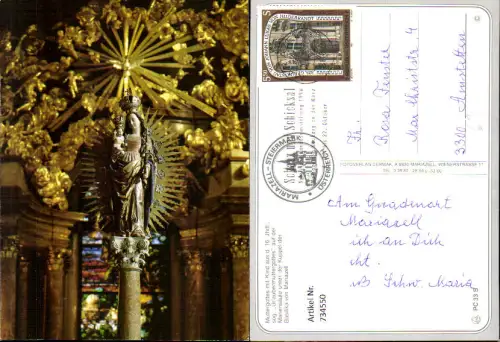 734550 Mariazell Basilika Muttergottes Urlaubermuttergottes auf Mariensäule