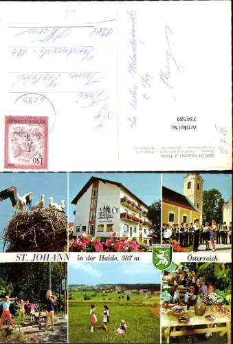 734589 Mehrbild AK St Johann i. d. Haide Störche Gasthof Kirchenwirt Blasmusik Fitness-Strecke