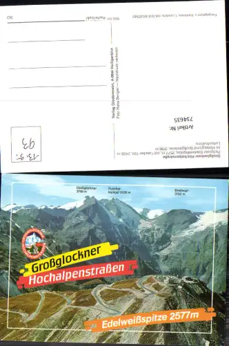 734635 Luftaufnahme Heiligenblut am Großglockner Hochalpenstraße Parkplatz Edelweißspitze Fuscher Törl