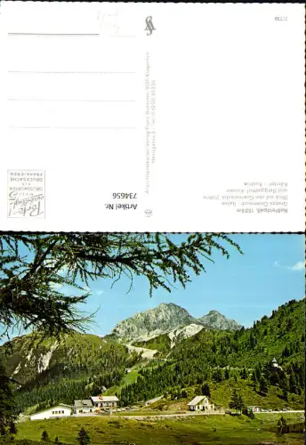 734656 Naßfeldpaß Grenze b. Hermagor-Pressegger See Blick auf Gartnerkofel Berggasthof Krieber