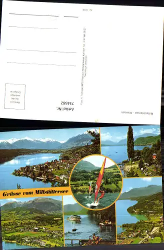 734682 Mehrbild AK Millstättersee Schiff Windsurfen Ansichten Millstatt am See