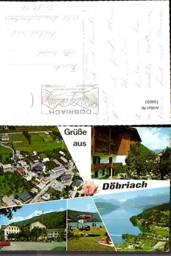 734691 Mehrbild AK Döbriach Luftbild Millstättersee Badeufer