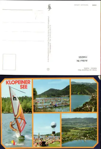734693 Mehrbild AK Klopeiner See Windsurfen Badeufer Luftbilder St Kanzian am Klopeiner See