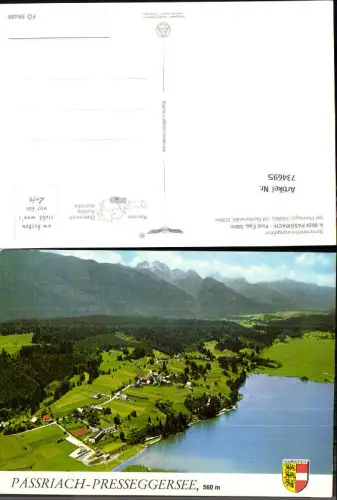 734695 Fliegeraufnahme Passriach Post Egg b. Hermagor Gailtal mit Gartnerkofel pub Alpine Luftbild FÖ 59489