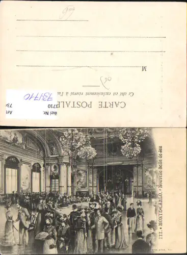 734710 Monaco Monte-Carlo Nouvelle Salle de Jeu Casino Spieltisch