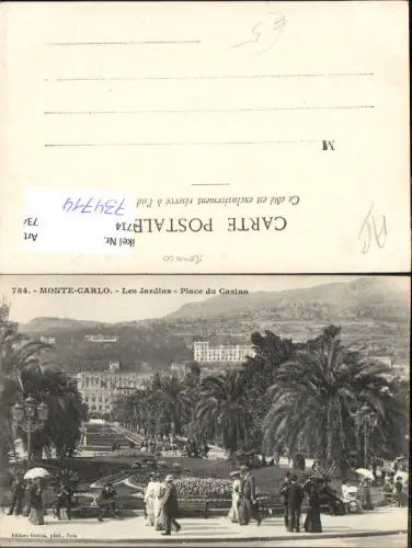 734714 Monaco Monte-Carlo Les Jardins Place du Casino Palmen