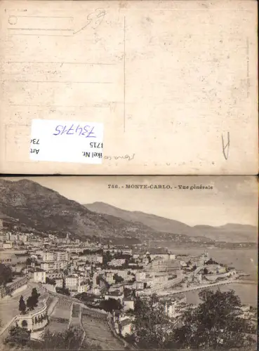 734715 Monaco Monte-Carlo Vue generale