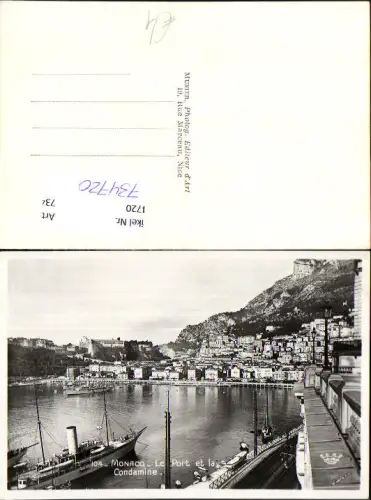734720 Foto AK Monaco Monte-Carlo Le Port et la Condamine Schiffe Dampfer