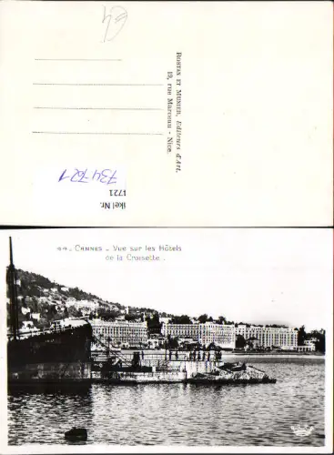 734721 Foto AK Monaco Monte-Carlo Vue sur les Hotels de la Croisette Schiff Küste