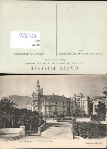 734726 Monaco Monte-Carlo L Hotel de Paris
