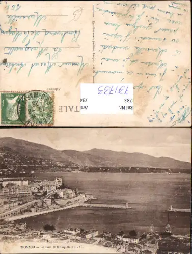 734733 Monaco Monte-Carlo Le Port et le Cap-Martin