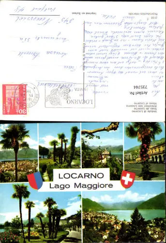 735744 Mehrbild AK Locarno Lago Maggiore Vedute di Locarno Ansichten Palmen