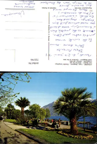 735746 Locarno Lago Maggiore Giardini lungolago Gärten am See Palmen Ufer