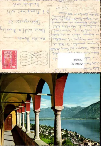 735758 Locarno Lago Maggiore Panorama dalla Madonna del Sasso Kirche