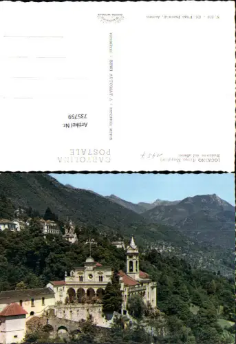 735759 Foto AK Locarno Lago Maggiore Madonna del Sasso Kirche