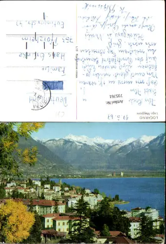735761 Locarno Lago Maggiore Ansicht mit Bergkulisse