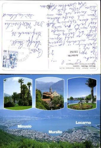 735762 Mehrbild AK Locarno Lago Maggiore Minusio Muralto Madonna del Sasso Kirche