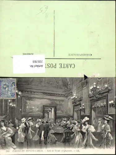 735783 Monaco Monte-Carlo Casino Salle de Trente et Quarante